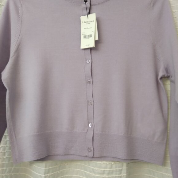 lLK Bennett CD Bonnie NWT's 100% Merino Wool 3/4 Sleeve Cardigan - Picture 3 of 3